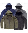 Cazadora softshell económica con doble capa color gris
