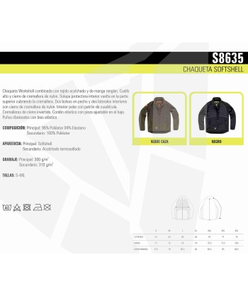 Cazadora softshell acolchada especial para caza o pesca