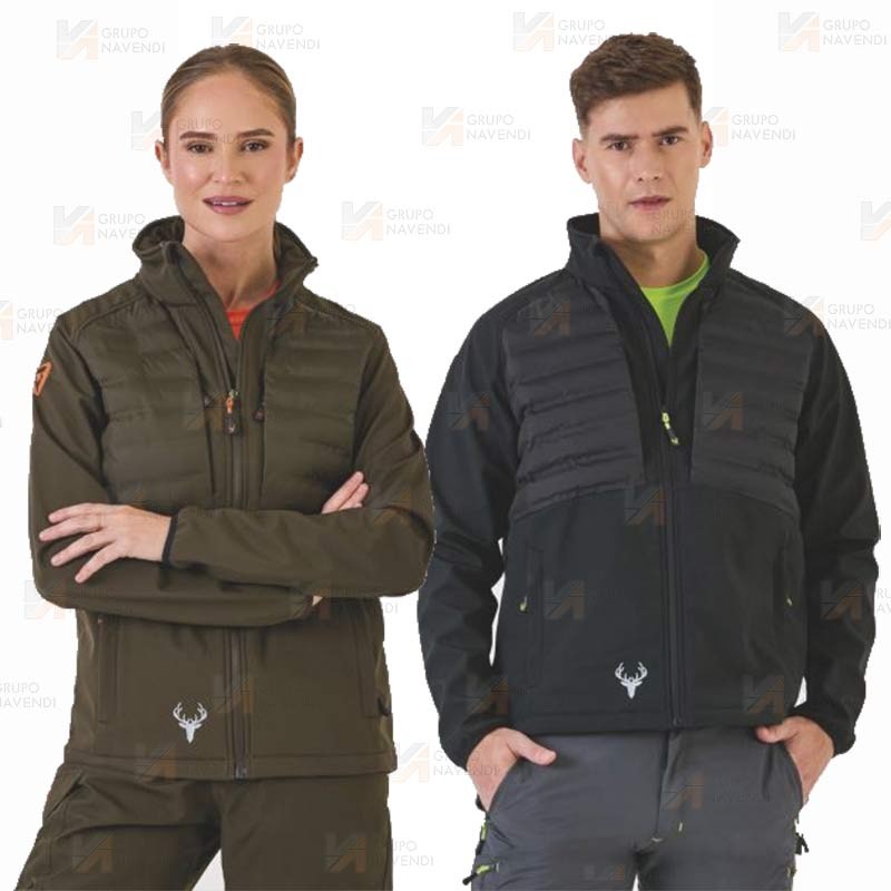 Cazadora softshell acolchada especial para caza o pesca