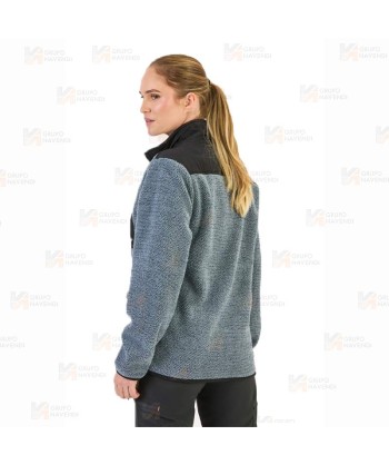 Chaqueta polar extra suave de doble capa color azul/negro