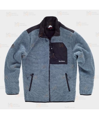 Chaqueta polar extra suave de doble capa color azul/negro