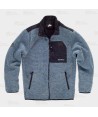 Chaqueta polar extra suave de doble capa color azul/negro