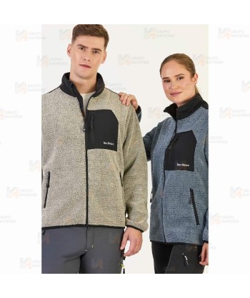 Chaqueta polar extra suave de doble capa color azul/negro