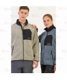 Chaqueta polar extra suave de doble capa color azul/negro