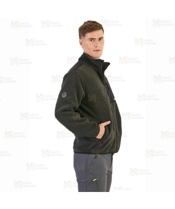Chaqueta polar extra suave de doble capa color antracita/negro