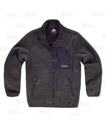 Chaqueta polar extra suave de doble capa color antracita/negro