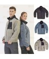 Chaqueta polar extra suave de doble capa color crudo/negro