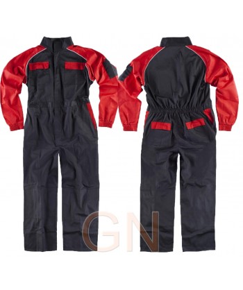 Buzo deportivo combinado rojo/gris