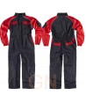 Buzo deportivo combinado rojo/gris