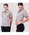 Polo bicolor transpirable de manga corta color gris