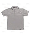 Polo bicolor transpirable de manga corta color gris