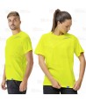 Camiseta deportiva de manga corta en tejido ultra transpirable amarillo flúor