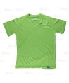 Camiseta deportiva de manga corta en tejido ultra transpirable verde flúor
