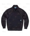 Chaqueta de cuello alto en tejido de microfibra elástico bidireccional color negro