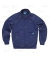 Chaqueta de cuello alto en tejido de microfibra elástico bidireccional color azul marino