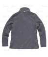 Chaqueta sanitaria de cuello alto en tejido de microfibra elástico para mujer, color gris