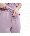 Conjunto sanitario unisex de casaca y pantalón con tejido elástico