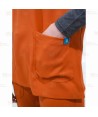 Conjunto sanitario unisex de casaca y pantalón con tejido elástico