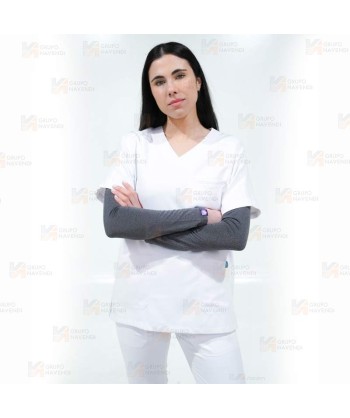 Conjunto sanitario unisex de casaca y pantalón con tejido elástico