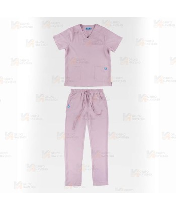 Conjunto sanitario unisex de casaca y pantalón con tejido elástico