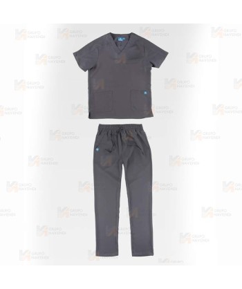 Conjunto sanitario unisex de casaca y pantalón con tejido elástico