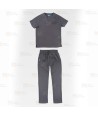 Conjunto sanitario unisex de casaca y pantalón con tejido elástico