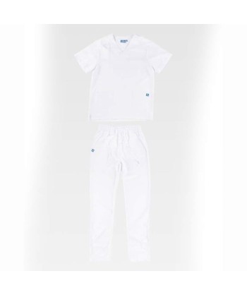 Conjunto sanitario unisex de casaca y pantalón con tejido elástico