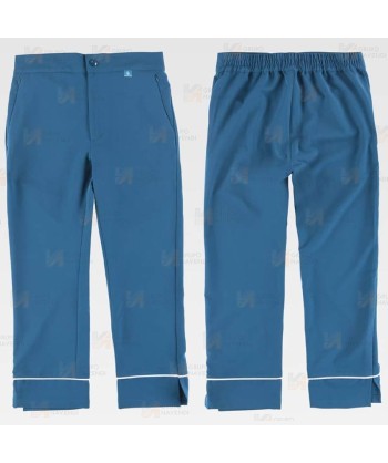 Pantalón sanitario tobillero de mujer con tejido elástico color turquesa oscuro