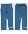 Pantalón sanitario tobillero de mujer con tejido elástico color turquesa oscuro