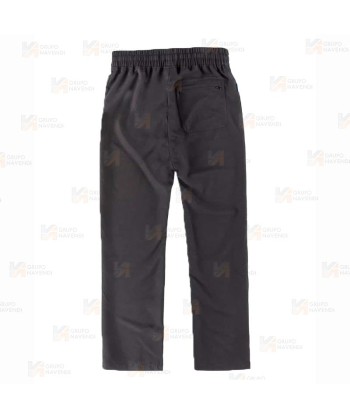 Pantalón sanitario en tejido elástico con cordón para mujer en color blanco y negro