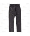 Pantalón sanitario en tejido elástico con cordón para mujer en color blanco y negro