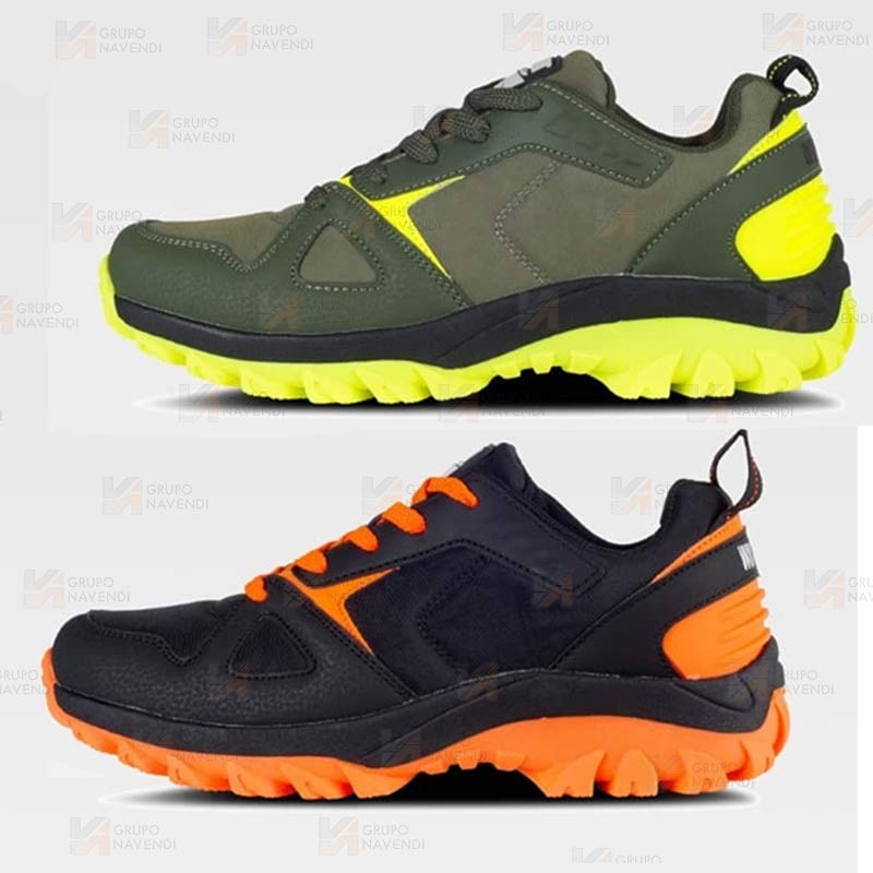 Zapatilla tipo trekking combinada y con cordones