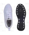 Zapatilla sanitaria de punto con cordones color blanco