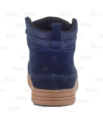 Zapatilla abotinada de serraje con cordones